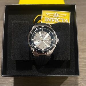 Invicta Black and Silver Unisex Timepiece